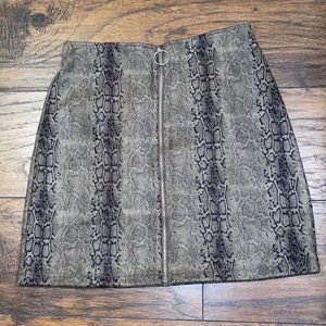 NWT Snake Print Mini Skirt